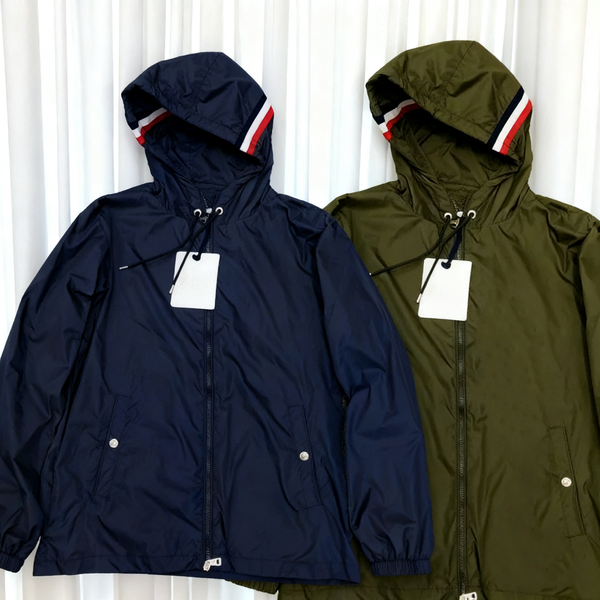 

2025 New Men's Designer Jacket Autumn Coat with Scanned Pattern Jacket Zipper Colorful Fashion Hooded Men's Raincoat Fashion Clothing1016, Blue