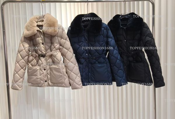 

monclecer pufferjacket Women designer puffer jacket 318 cygne letter embroidery fur collar winter couple warm thick pink down jacket girls coat asian -4, Color4