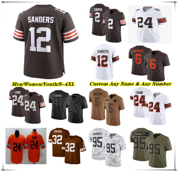 

Shedeur Sanders Football Jersey Quinshon Judkins Joe Flacco Deshaun Watson Harold Fannin Jr Jerry Jeudy David Njoku Myles Garrett Carson Schwesinger Grant Delpit, 2025 men salute service green style