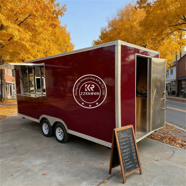 

Outdoor Hot Dog Coffee Bar Food Trailer Mobile Kitchen Restaurant Fully Equipped Street Concession Catering Food Truck With Full Kitchen