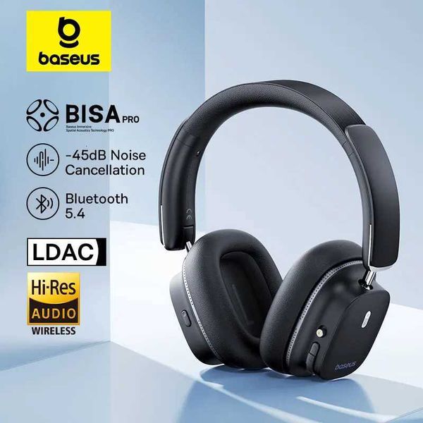 Baseus Bowie 30 Max Headphones 45dB Noise Cancellation Hires LDAC Over Ear Headset 3D Spatial Audio Wireless Earphone Z251015