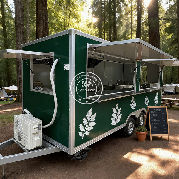 

Mobile Food Trailer Truck Pizza Hot Dog Cart Customizable Kitchen Equipment Street Catering Restaurant for Ice Cream and Hot Dog Truck
