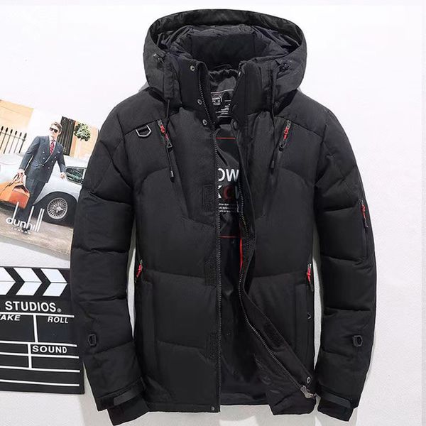 

20 Degree Winter Clothing Men White Duck goose Feather coat Thick Mens Warm Snow Jacket Coat Windbreaker Men, Blue
