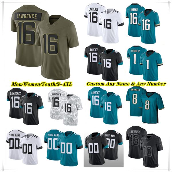 

American Football Jersey Trevor Lawrence Travis Hunter Travis Etienne Bhayshul Tuten Brian Thomas Jr Devin Lloyd Brenton Strange Foyesade Oluokun Washington 4XL, Men black style
