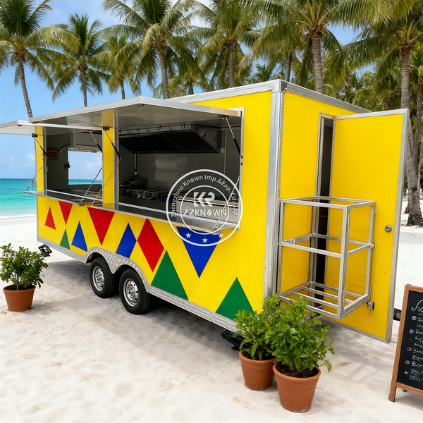 

Street Food Trailer Truck Concession Catering Trailer Mobile Restaurant Fully Equipped Hot Dog Food Truck with Full Kitchen