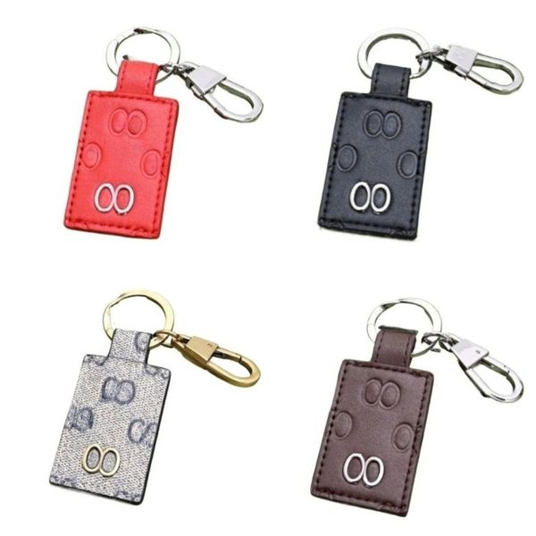 

Designer Leather Keychain Classic Letter Print Design High-end Leather Keychain Exquisite Luxury Alloy Car Keychain Unisex Jewelry Holiday Gift Couple Jewelry