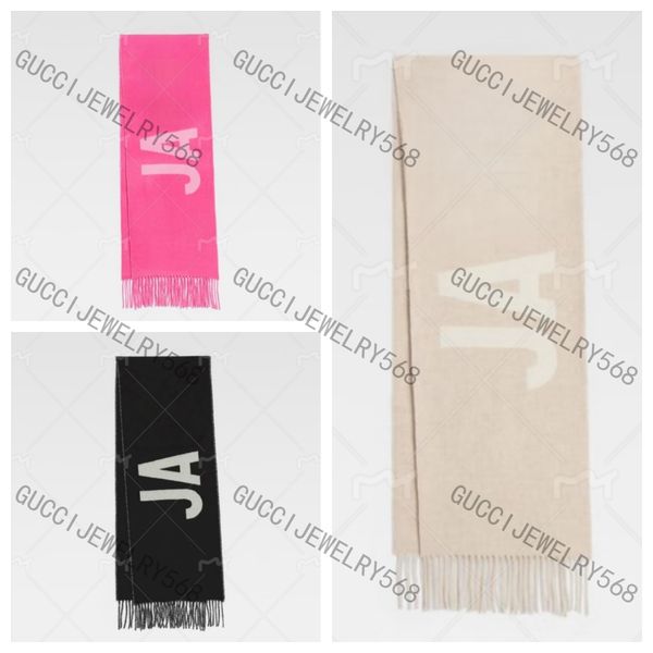 

Designer Women Scarf 100% cashmere Scarf shawl Stole Plain Embellished Soft and comfortable double-sided tassel letter scarf suitable Winter New Luxury Collection
