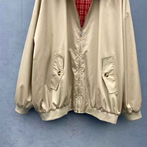 

Designer's red checkered coat women's coat winter jacket women's medium long loose fit outdoor casual jacket, M1