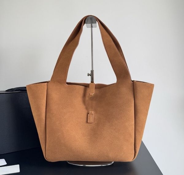 Mirror Quality Designer Tote Bag for Woman Large Tote Bea Hobo Genuine Leather Shopping Bag Gold Hardware Purse Luxury Handbags Coffee Shoulder Bag