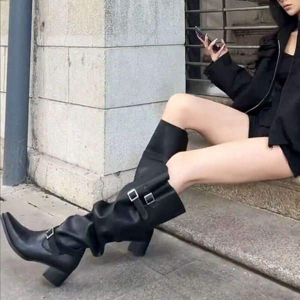 Pointed Toe High Heel Over The Knee With Side Zipper Stylish Winter Long Boots For Women