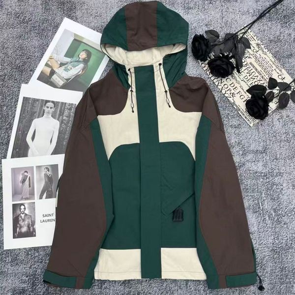

Designer's traditional style color blocked jacket for men and women's new autumn and winter jacket, fashionable and retro coat, M1