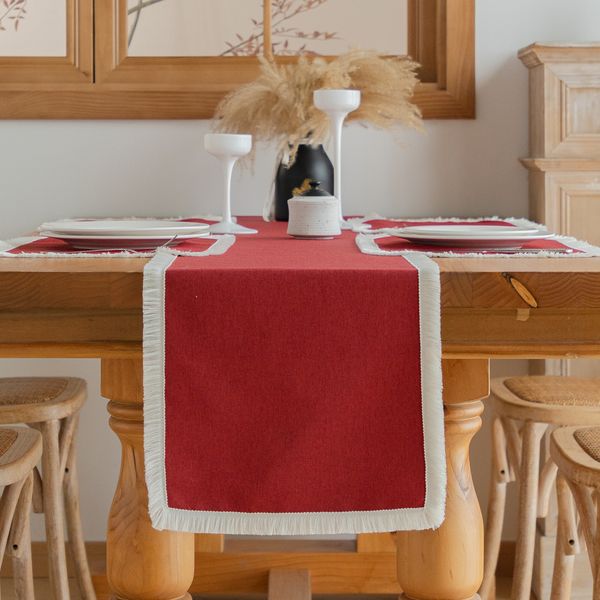 Simple style dining table long cloth coffee table side cabinet cover towel decoration holiday wedding decoration table flag DBXB01