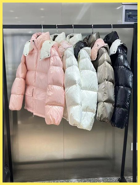 

monclecer pufferjacket Women designer puffer jacket letter embroidery winter couple clothing warm thick down jacket girls clothing short coat asian size 0-4, Color1