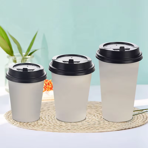 Hot selling disposable 100% biodegradable 4oz 8oz double wall hot double wall coffee cup kraft paper cups