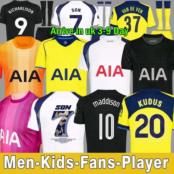 

24 25 26 Season TEL SOLANKE SON Soccer Jerseys 2025 2026 Football shirt KUDUS MADDISON KULUSEVSKI RICHARLISON ROMERO VAN DE VEN BISSOUMA mens kit kids equipments 999, Brown