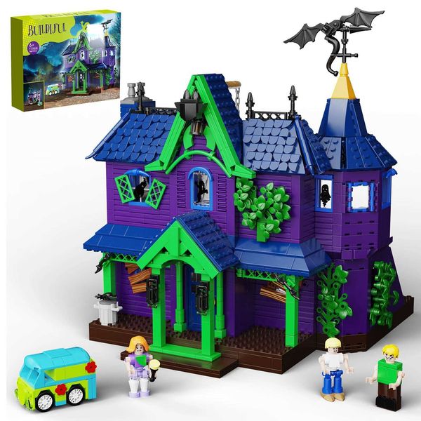Haunted House Mystery Mansion Building Blocks Set Scoo Movie Horror Palace Scary House Model Bricks Toy Halloween Gift for Kids Q251018