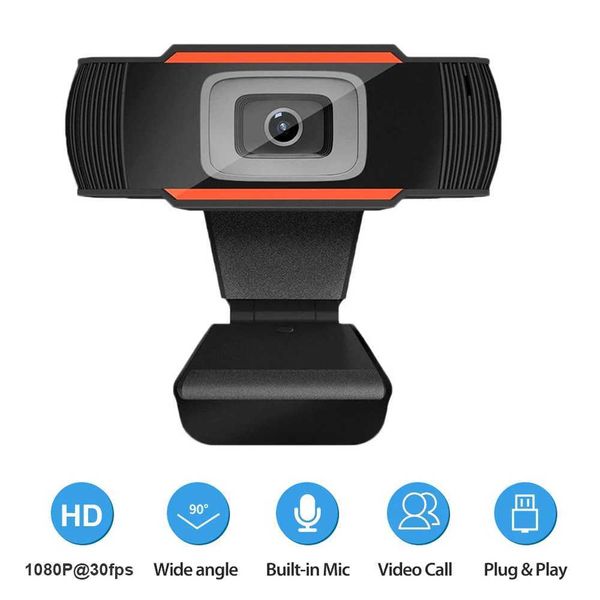 Webcam 1080P Full HD USB Web Camera With Microphone USB Plug And Play Video Call Web Cam For PC Computer Desktop Gamer Webcast X251018