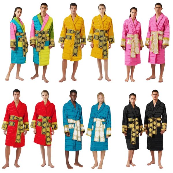 Bathrobe for men and women sleep robe unisex man cotton sleepwear night robe highquality bathrobe Brand designer robe breathable Luxury Christmas Pjs