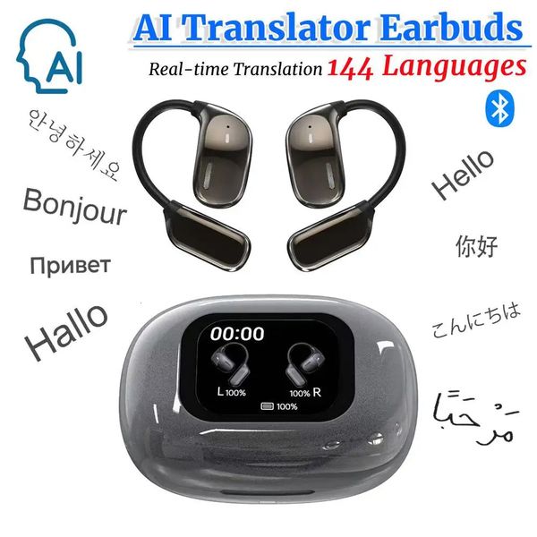 144 Languages Translator Bluetooth Earphones AI Realtime Translation Earbuds Wireless Headphones For Translation Earbuds 251013