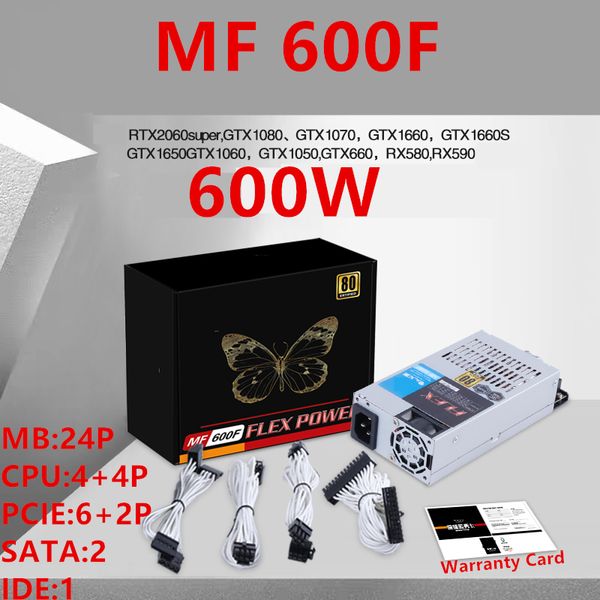 100% New PSU For Dianjipa 80plus Gold AIO ITX FLEX POS NAS Small 1U K39 K17 K30 A4 S3 G5 Rated 600W Power Supply MF 600F ENP-7660B