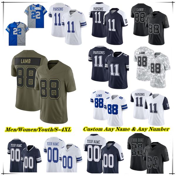 

Dak Prescott CeeDee Lamb Football Jersey Javonte Williams Miles Sanders Jake Ferguson George Pickens KaVontae Turpin Kenneth Murray Ryan Flournoy Donovan Wilson, Men fuse white salute style