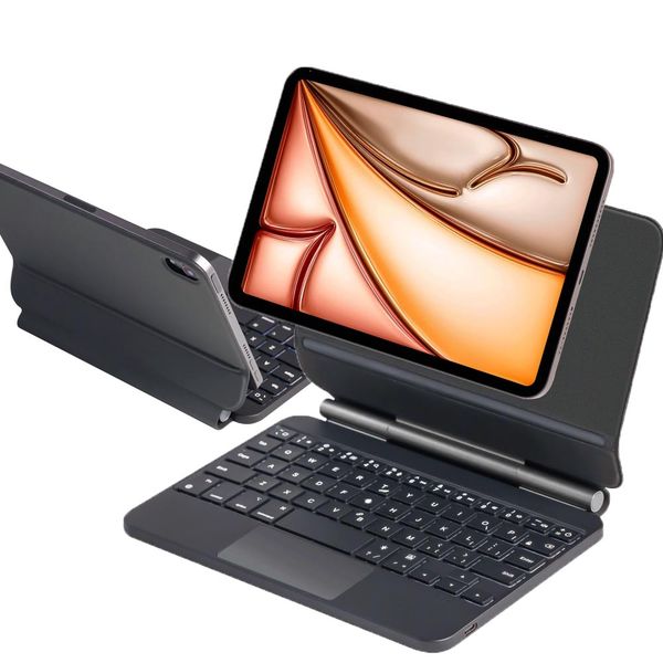 Magic Keyboard Case for iPad Mini 6 7 A17Pro Floating Magnetic Stand Backlit Smart Pogo Pin Direct Connection Multi-Touch Trackpad Keyboard Cover