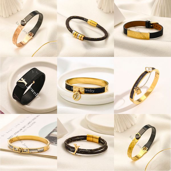 

Designer bracelets classic leather bracelets letter bracelets designer wristbands daily wear birthday gifts cuff decorations parties daily wear
