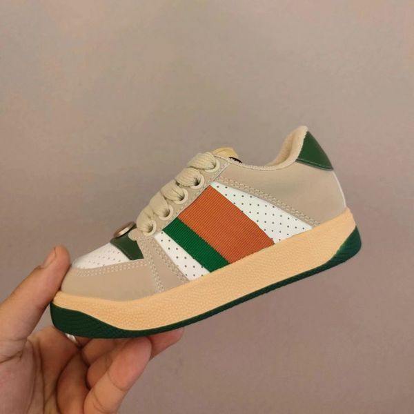 

Luxury Designer Kids Shoes High quality Toddler Athletic Children Casual Sneakers for Boys Girls Fashion Baby Leather Trainers, Color#7