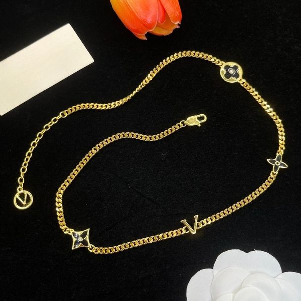 

Luxury Chain Necklace Brand Designer Gold Silver Plated Pendant Necklace Chokers Fashion Women Men Jewelry Accessories High Quality with Box