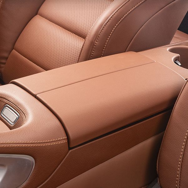 Car Leather Center Console Armrest Box Protector Cover Trim for Mercedes Benz GLS X167 GLE W167 GLE53 Coupe C167 450 350 63 53 AMG Interior Accessory 2020-2025