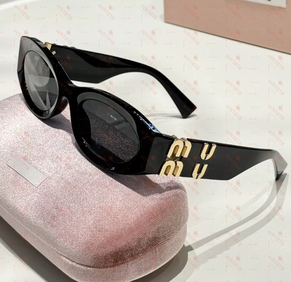 

5A sunglasses for women classic sunglasses luxurys designer sunglasses Euro american trend glasses curved Lenses shades large frame Light contour UV400 goggles MU