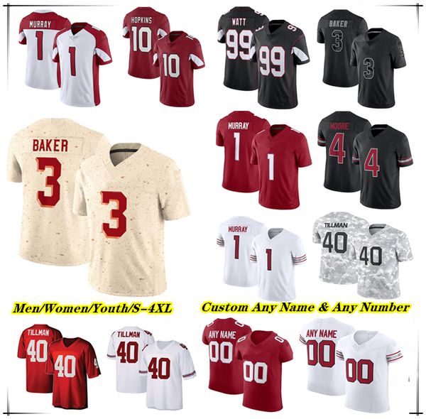 

Kyler Murray Trey McBride Football Jersey Marvin Harrison Jr Benson James Conner Elijah Higgins Calais Campbell Mack Wilson Sr. Budda Baker Greg Dortch Zay Jones 4XL, Men white style