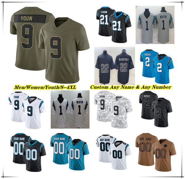 

American Football Jerseys 9 BryceYoung Cam Newton Rico Dowdle Chuba Hubbard Tetairoa McMillan Tremble Brycen Tremayne Rico Dowdle Mike Jackson Christian Rozeboom, Men fuse white style