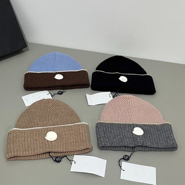 

Designer Beanie Cap Hat Knitted Designer Beanie Woman Mens Hats Wool Cashmere Hat Warm Luxury Hats, Pink