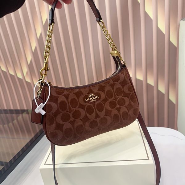 

Designer Bagss mini rowan bag Luxury Bag Suede Boston bag Suede pillow bag Crossbody Purse Ladies Fashion High Quality Leather Esigner Bag New Suede Designer Bags, Brown