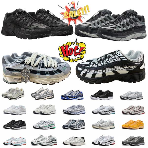 

P6000 Running Shoes For Men Women Designer Trainers Metallic Silver Light Bone Laser Fuchsia Triple Black Burgundy Outdoor Sneakers Size 36-45, Light tan