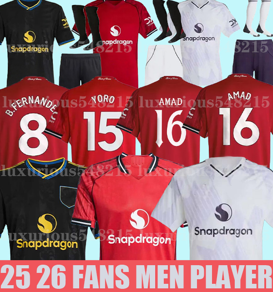 

25 26 MAN CUNHA Soccer Jersey AMAD SESKO MAINOO MOUNT ZIRKZEE unted football shirt MARTINEZ FERNANDES UNTED player fan MBEUMO Kids Child kit Long short Sleeve jerseys, Red