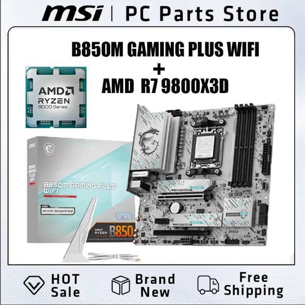 MSI B850 X670 X870E with AMD Ryzen motherboard CPU kit U B850M GAMING PLUS WIFI R9 9950X loose chip