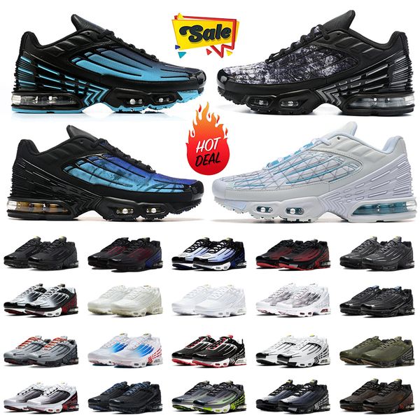 

designer Tuned Plus 3 Womens Mens Running Shoes Fashion tn3 Trainers Unity brown Bred Mesh Aqua Sneakers tns Atlanta 40-46, Blue