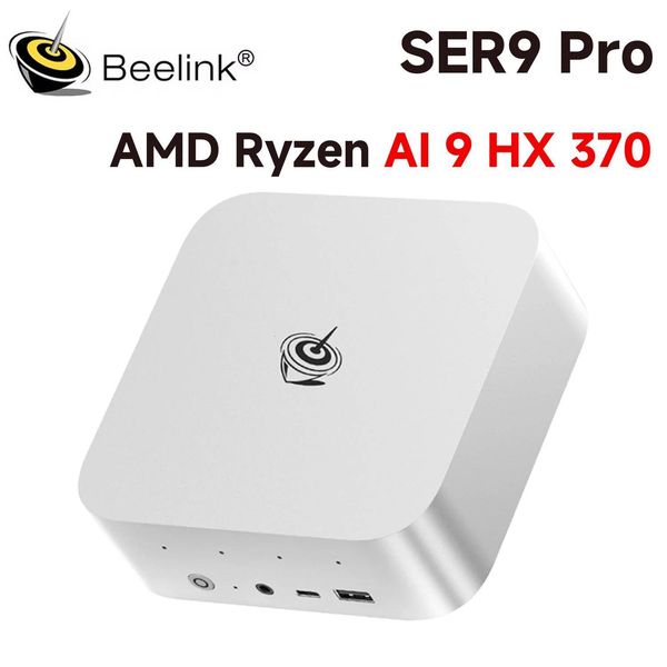 Beelink SER9 Pro AMD Ryzen AI 9 HX 370 Powerful AI PC LPDDR5X 8000MHz Mini Gaming PC NVMe PCIe40 SSD Desktop Computer VS SER 8