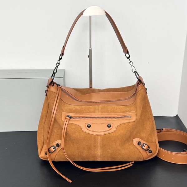 

designer Le city moto bag tote bag luxury bag Suede bag Motorcycle bag Vintage Tassel Lady Real Leather handbag Designer Purse Shoulder Crossbody Motorcycle Bag, Dlive