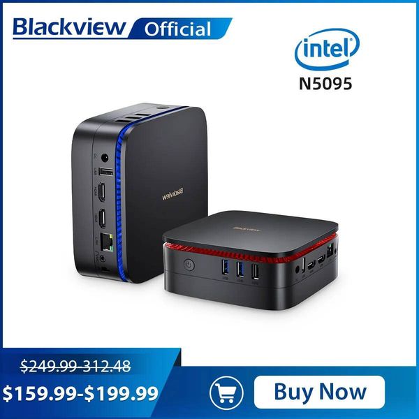 Blackview MP60 Windows 11 Pro Intel 11th Gen N5095 Mini PC DDR4 16GB 512GB SSD VESAHomeBusiness Mini Desktop Computer 4K HDMI