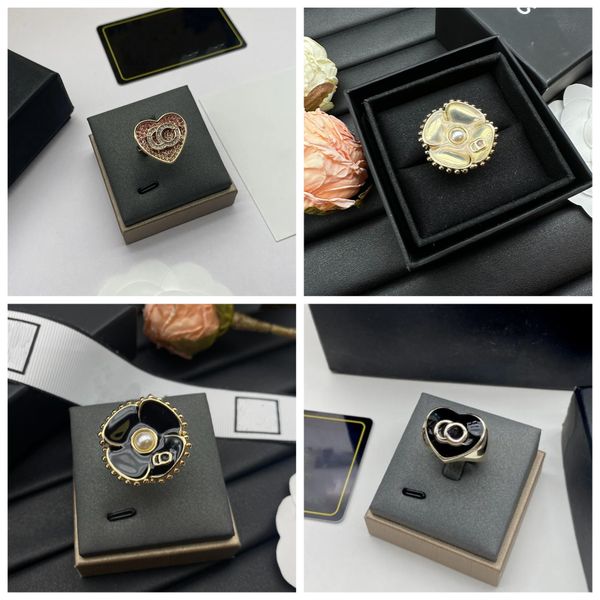 

Luxury Designer Rings for Women Ring Gold Diamonds Fashion Open Rings Pearl Ring for Wedding Jewelry Gifts