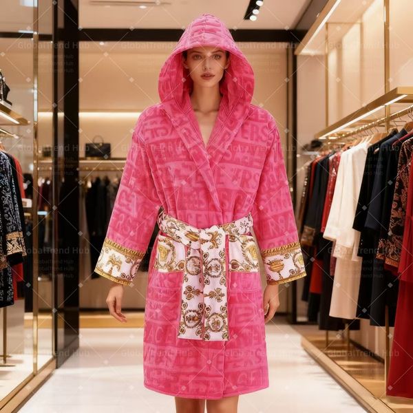 designer Bathrobe for men and women sleep robe unisex man cotton sleepwear night robe highquality bathrobe Brand designer robe breathable elegr SIZE M-4XL