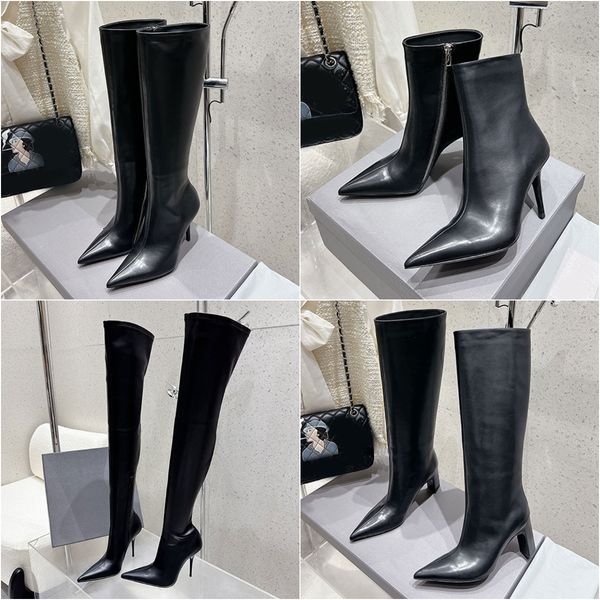 New sex pointed high heels over the knee boots designer womens thigh high boots winter autumn boots elastic 10.5cm stiletto heels boot chelsea ankle boots womens boots