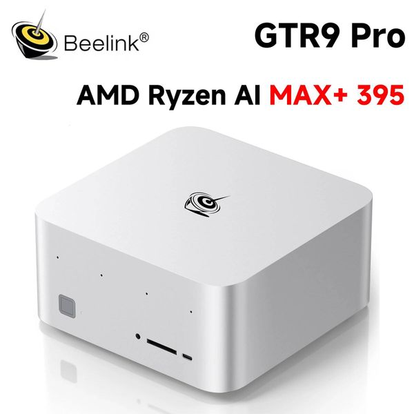 Beelink GTR9 Pro AI Mini PC AMD Ryzen AI MAX 395 LPDDR5X 128GB 8000MTs 2TB SSD 140W Ultra 10GbE LAN WiFi 7 BT54 Fingerprint