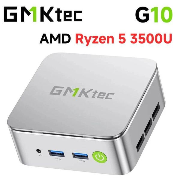 GMKtec G10 AMD Ryzen 5 3500U Mini PC Dual Channel DDR4 2400MTs NVMe SSD Win 11 Pro WiFi BT 25Gbps LAN Desktop Office Computer