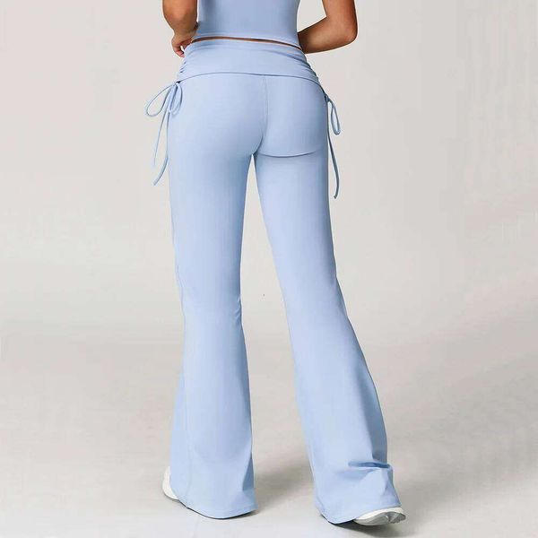 Yoga Bell-Bottoms Gym Wide Leg High Waist Booty Lifting Leggings Pants Women Sports Clothing Fiess Wear
