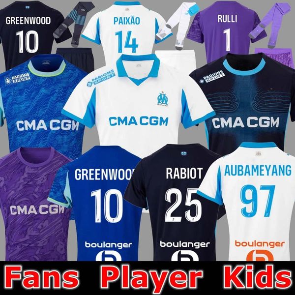 

25 26 maillot de foot GREENWOOD 125th Anniversary Soccer jerseys OUNAHI harit 2025 2026 OM man and KIDS football shirt hommes enfants BALERDI RONGIER FANS player999, Brown