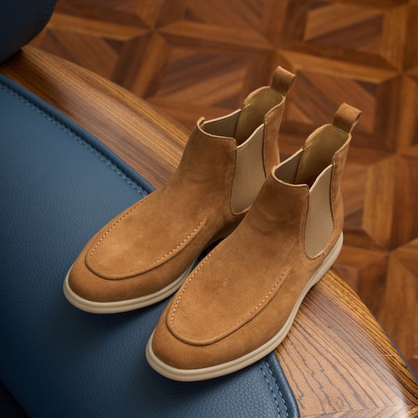 Genuine Suede Leather Chelsea Boots for Men